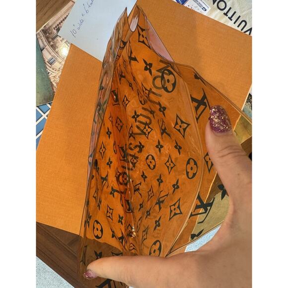 Louis Vuitton Pouch Pochette 4 school Pencil Case Monogram Embossed PVC Rare NEW - Picture 6 of 9